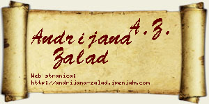 Andrijana Zalad vizit kartica